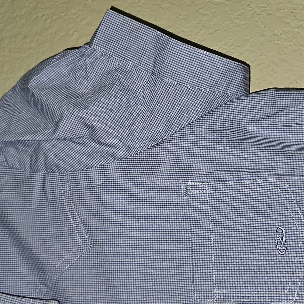 NWT-Roper Womens MEDIUM Light Blue Short Sleeve Shirt - Picture 4 of 13